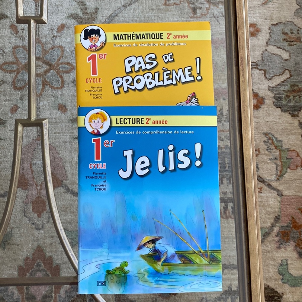 French grade 2 exercise books- Math and French